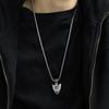 Triangle Shield Pendant Necklace For Men Women Vintage Hip Hop Punk Copper Color Viking Stainless Steel Chain Neck Accessories