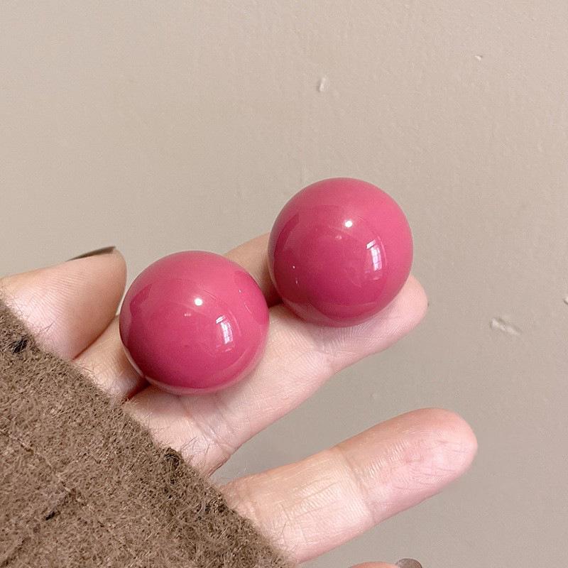 Unique Dopamine Bean Earrings for Women - Chic, Minimalist, High-End Korean Design