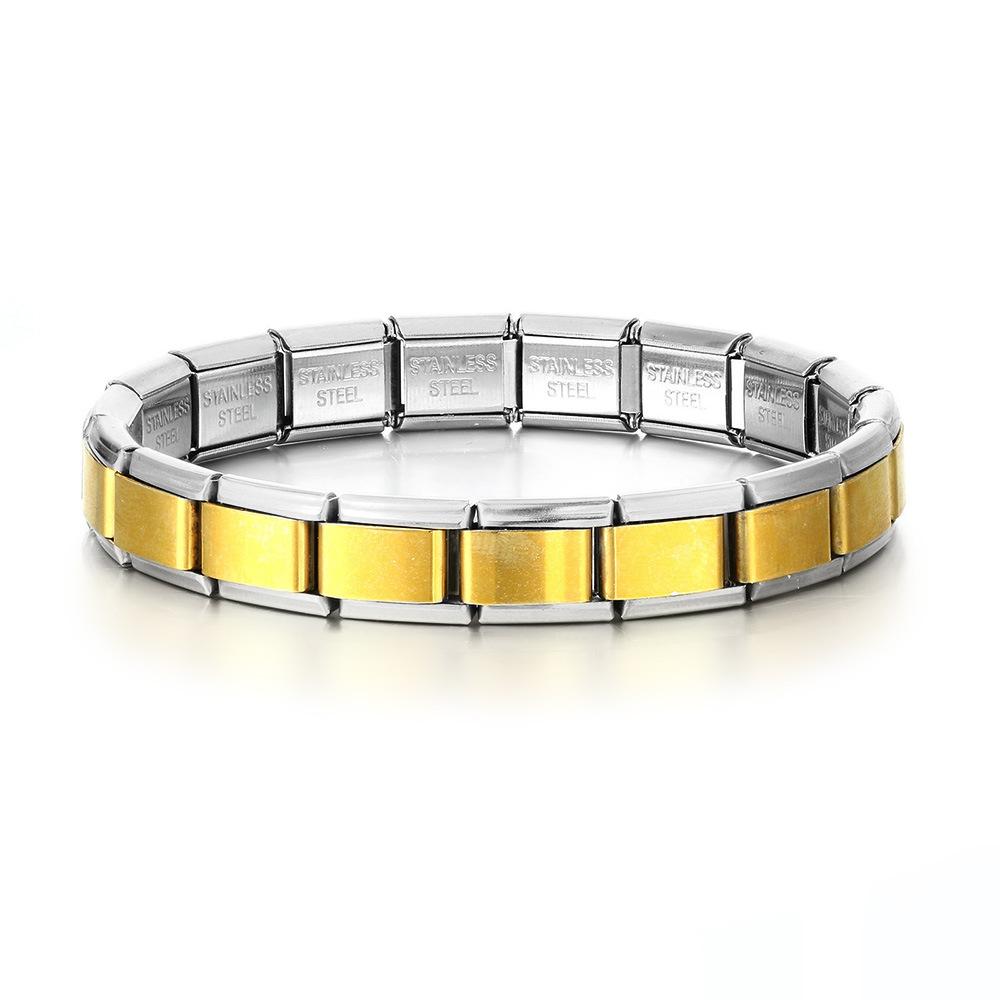 9mm breites Italienisches Edelstahl Charm Armband Mode Männer Mädchen Modulares Armband Hohe Qualität DIY Fabrik