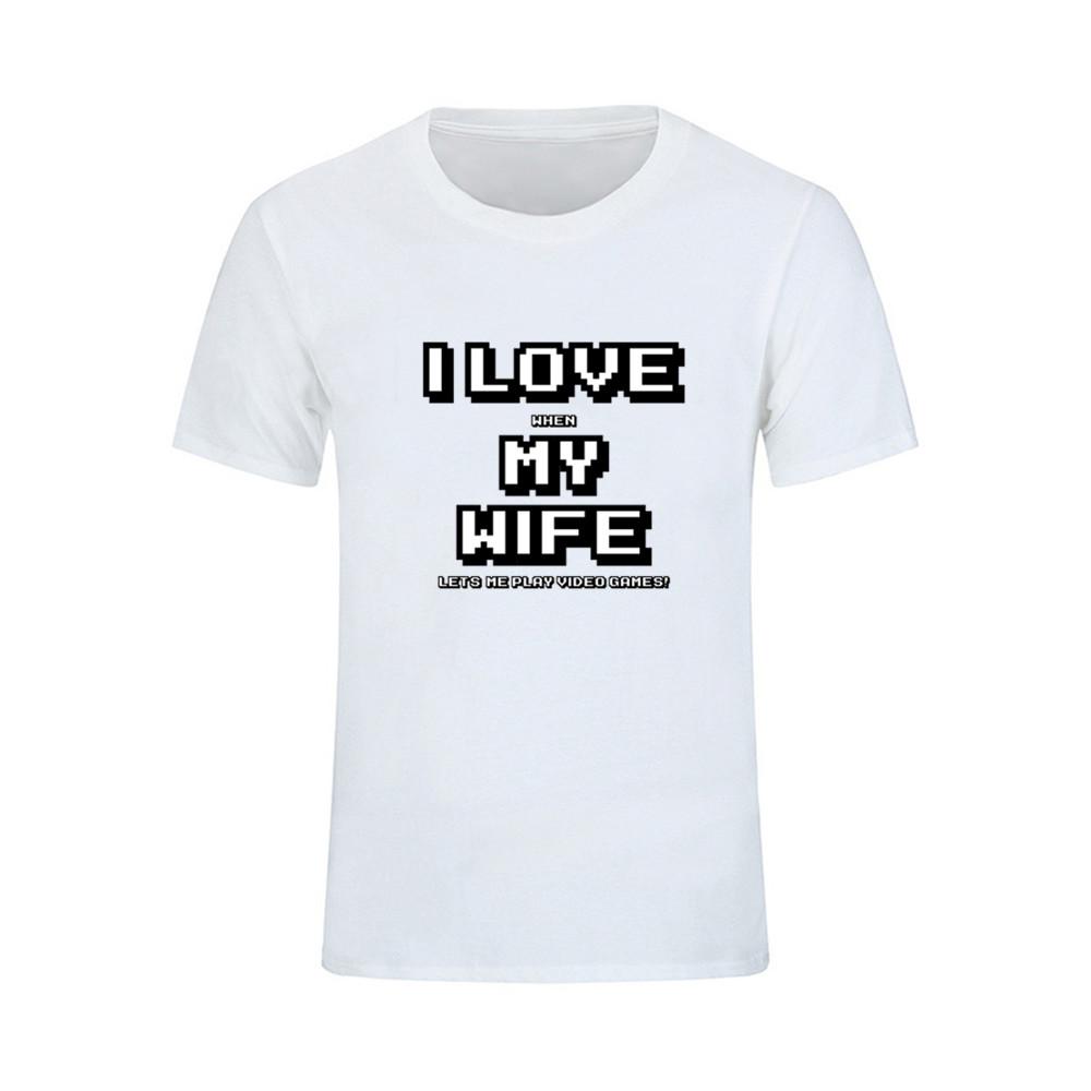 Men Summer Tops Fashion I Love When My Wife Let S Me Play Video Game