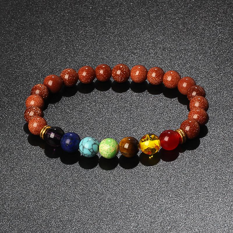 7 Chakra Diffuser Bracelets Men Women Natural Lava Stone Crystal Healing Anxiety Jewelry Mandala Yoga Meditation Bracelet Gift
