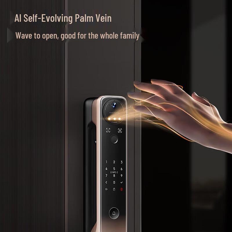 TCL X10R Palm Vein Smart Door Lock with HD Peephole