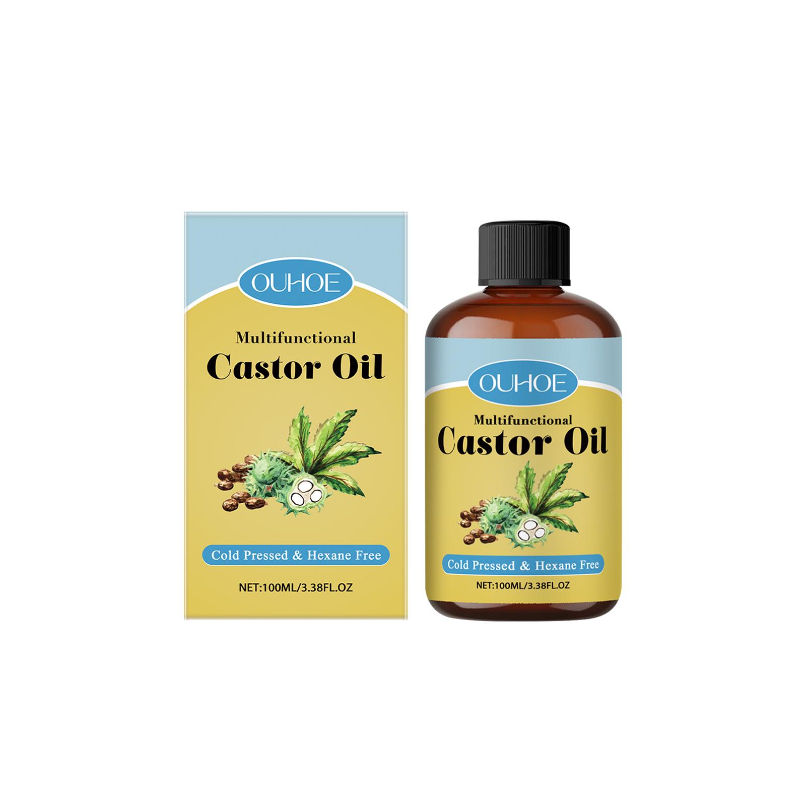 Organic Castor Oil Moisturizing Hair Eyelashes Eyebrows Emollient Relaxation Aromatherapy Brightening Body Massage Essential Oil 100ml