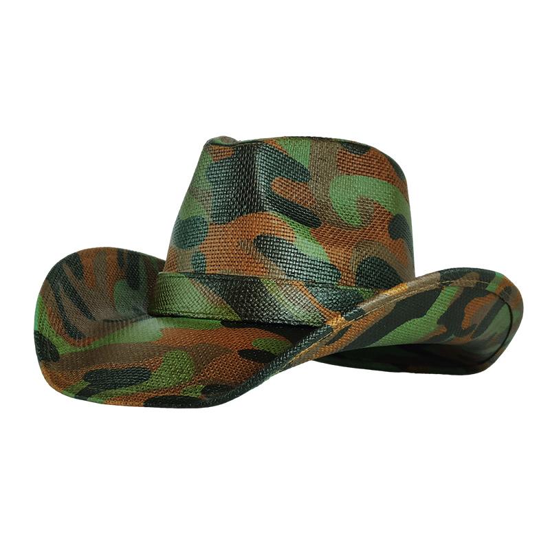new Men Cowboy Straw hat women Fashion Large Brim straw hat with belt Party Outdoor summer cowgirl beach Sun Hat sombrero vaquer
