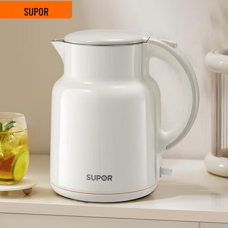 SUPOR 2L Double-Layer Anti-Scalding Electric Kettle CN plug (adapter included)