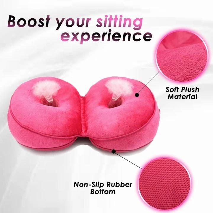 New Dual Comfort Orthopedic Cushion Pelvis Pillow Lift Hips Up Seat Cushion Multifunction Plush Cushion Latex Granules Memory Foam Folding Pad