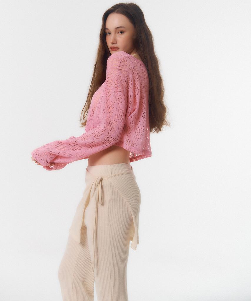 Kkuape Wrap Skirt & Pants Set_Ivory
