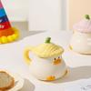 Ceramic mug with lid cute tea cup dormitory with female creative breakfast couple home drinking cup office