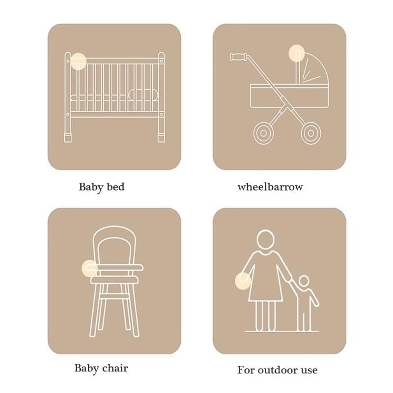 Baby Cot Hanging Storage Bag Bedside Hanging Storage Pocket Cotton Bag for Organizing Diapers & Toy Beside this crib