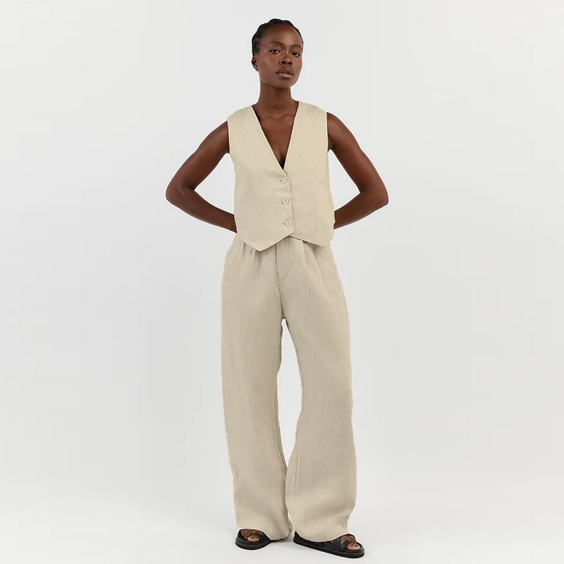 Women's Vest Wide Leg Pants Casual Set