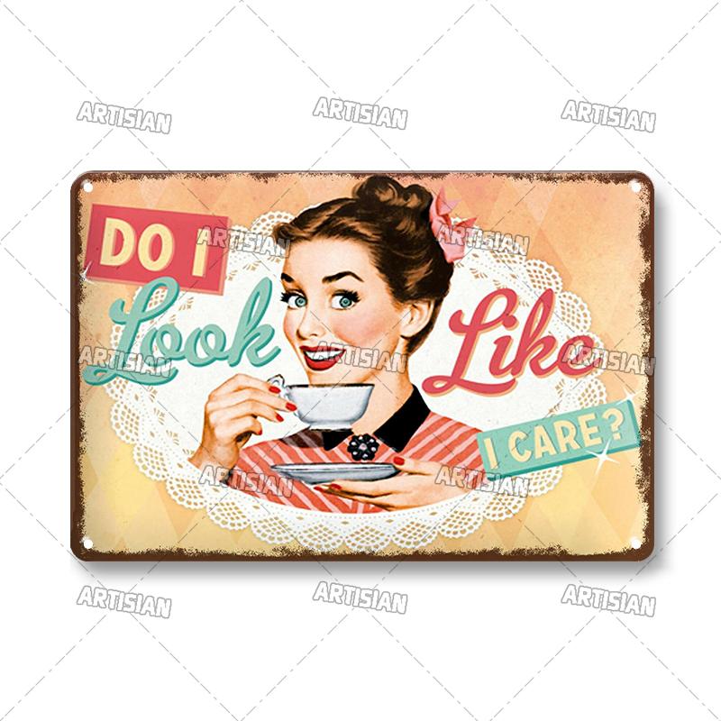 Vintage Coffee Metal Tin Sign Decorative Plate Retro Tea Time Metal Poster Home Bar Cafe Indutrial Decor Old Wall Metal Signs