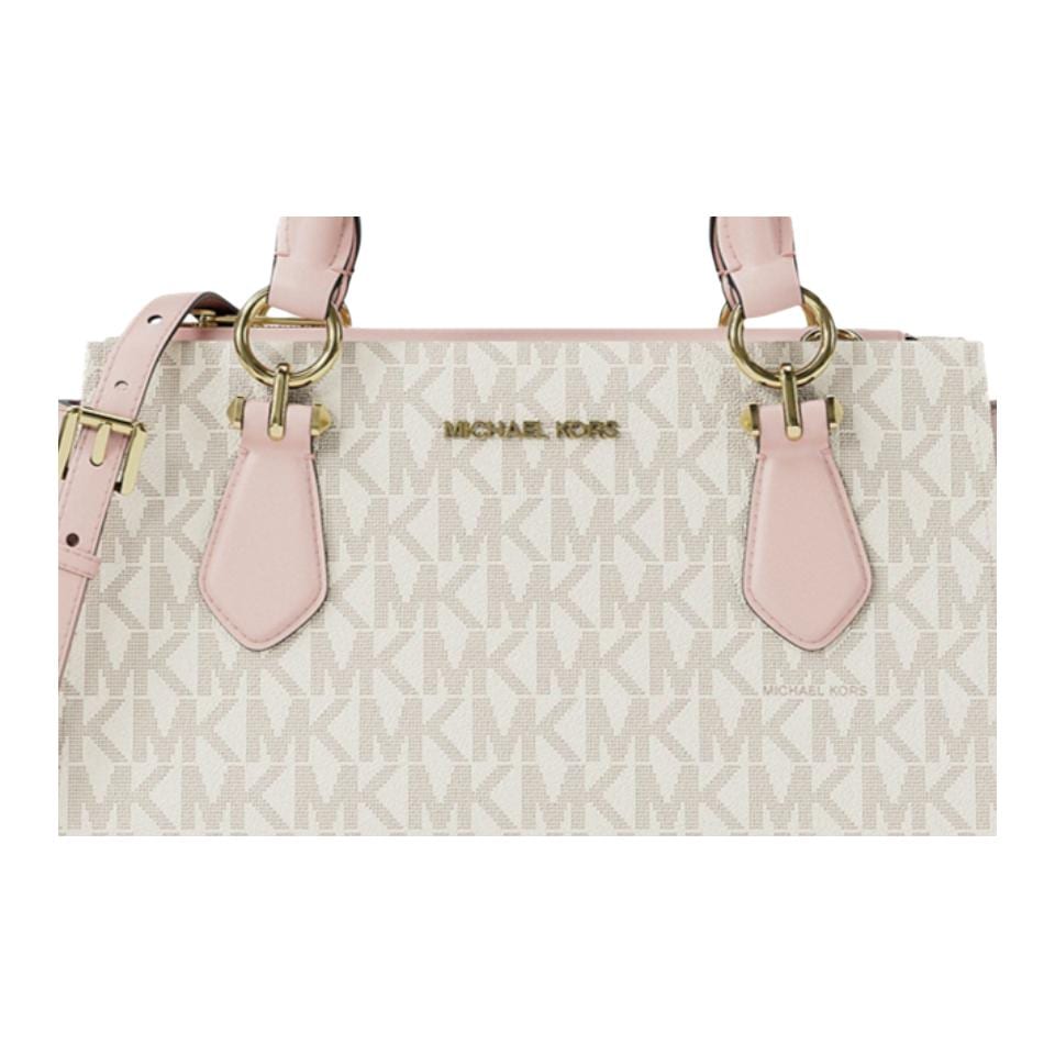 MICHAEL KORS Marilyn Coated Canvas Handbag Small Women's Light Pink 35F5G6AM1B-PWD BLSH MLT