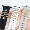 Ciondoli Metallici Anello Decorativo per Cinturino Orologio Per Apple Ornamento con Diamanti Per iwatch Bracciale Cinturino in Silicone Accessori Gioielli