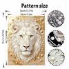 DIY Pearl Art Painting Majestic Lion Handmade Craft Modern Wall Decor Leisure Relax Activity Nice Gift for Novice Art Practitioners Home