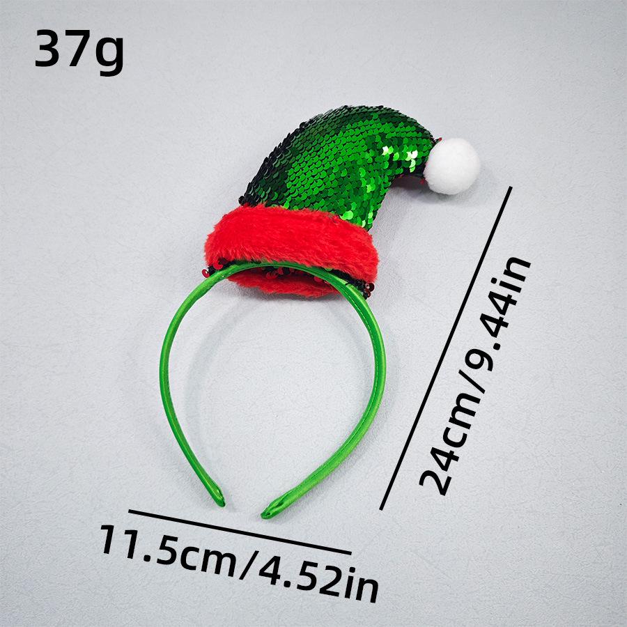 Otočná vánoční čelenka s flitry a roztomilou plyšovou sněhovou vločkou