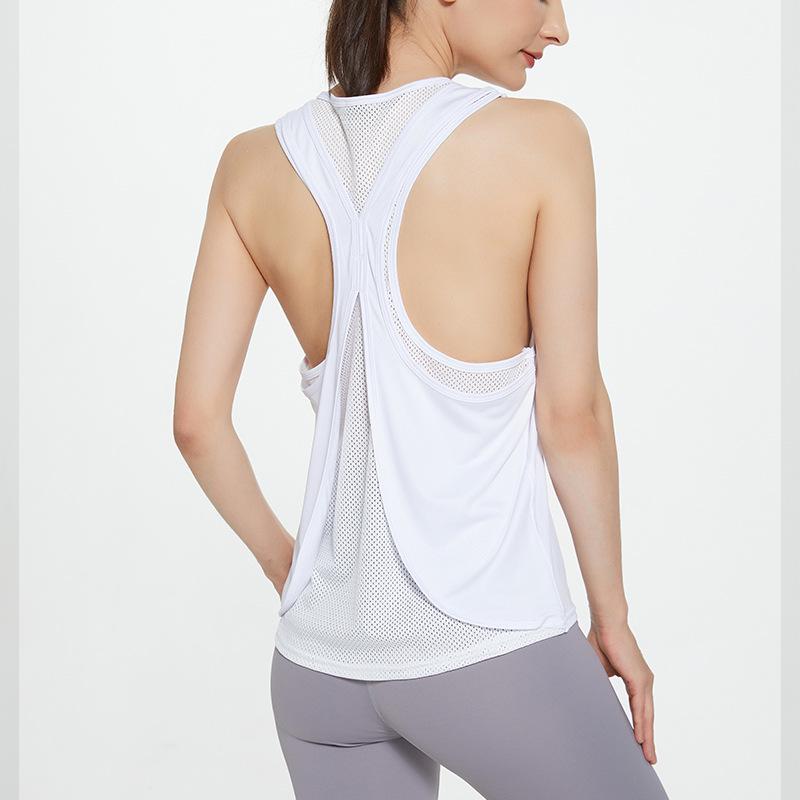 Women's Plus Size Yoga Tank Top - Beautiful Back, Sleeveless Sports Fitness Outerwear
