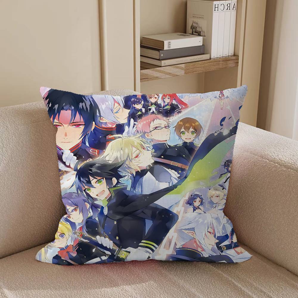 Anime Seraph-of-The-EndS Cushion Cover Decorative Pillow Sofa Home Decor Case Pillow Cases