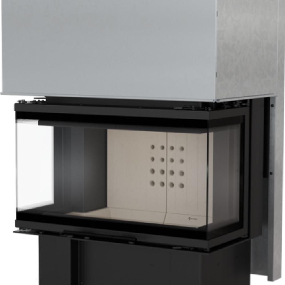 Modular fireplace NBC/EASY BOX 7 kW Ø 160 steel casing Black