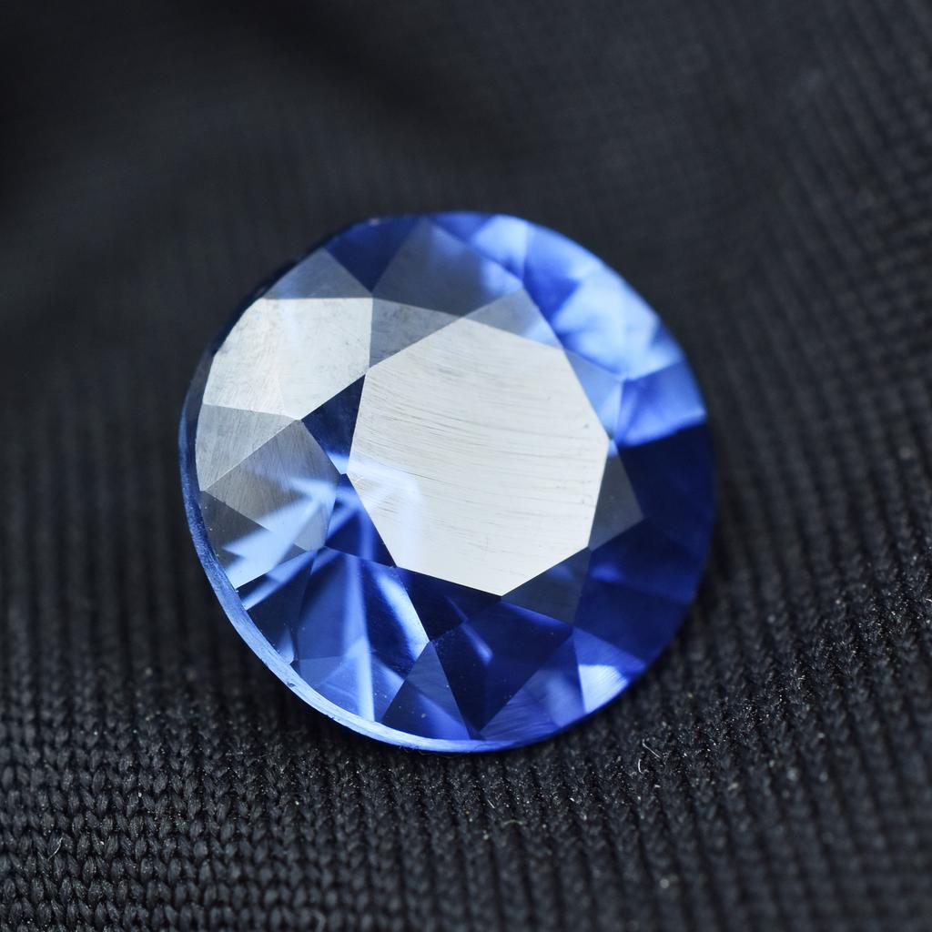 Natural Blue Tanzanite Loose Gemstone 6.25 ct Round Cut Extremely for Jewelry Making and Crafts