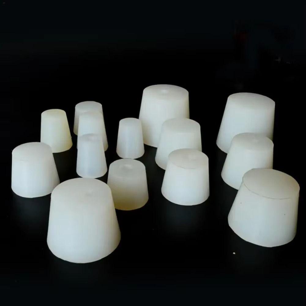 Silicone Wine Stopper Acid Alkali Resistant with Hole Wine Bottle Cap Solids Test Tube Stoppers