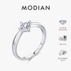 MODIAN D Color VVS1 Square Moissanite Ring 925 Silver Dazzling Wedding Band Rings For Women Fine Jewelry Gifts