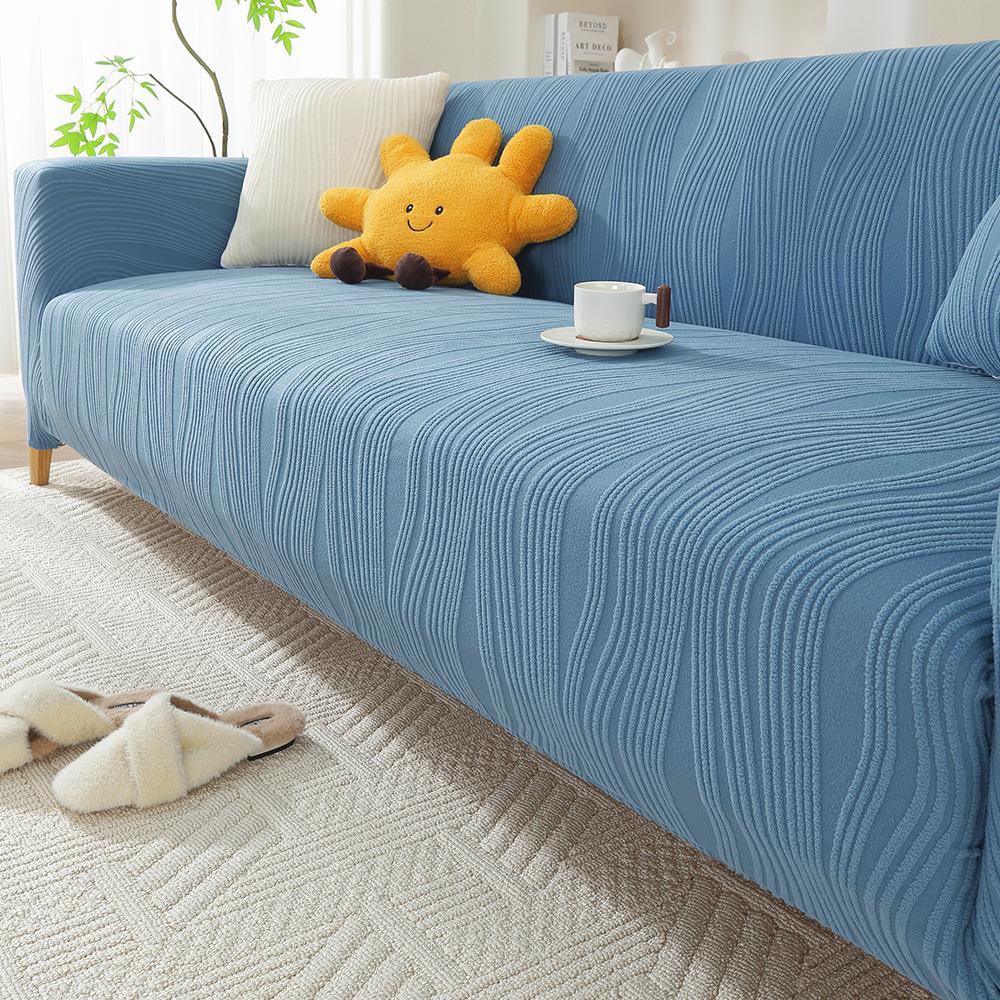 Jacquard Velvet Elastic Sofa Cover All Season Universal All In One New Anti Cat Scratch Sofa Cover