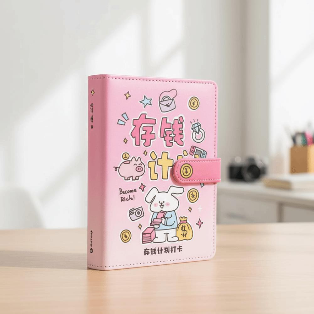 Wallet Storage Budget Binder with Lock PU Leather Planner Organizer Saving Money Binder Family