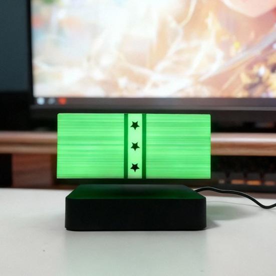 Yousheng Floating Money Lamp Magnetic Levitation Cash Lamp 360 Degree Rotating Mini Desk Game Lamp with 3-Color/Green Light Gift for Men Gamers