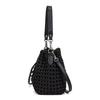 Handmade Textured Pinwheel Knot Crossbody Bucket Bag for Women