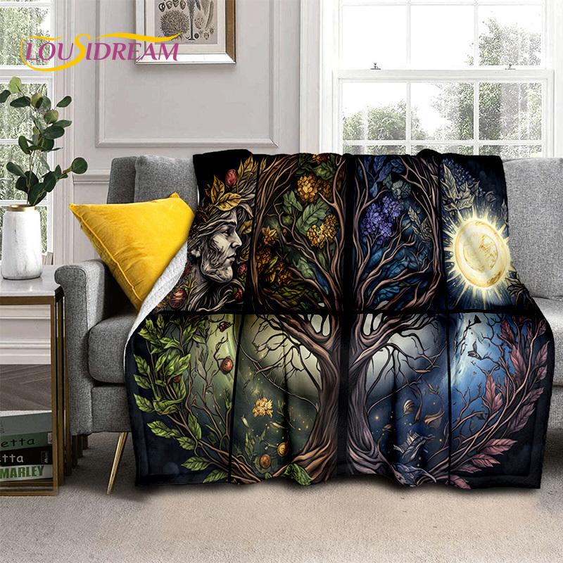 Tree of Life Nature Viking Yggdrasil Norse Soft Flannel Blankets,Throw Blanket Comfortable Blanket for Picnic Beds Home Bedroom