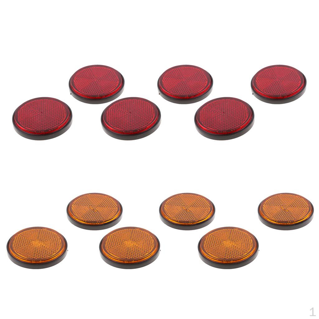 

12 штук круглых светоотражателей светоотражающих для мотоцикла квадроцикла внедорожника оранжевые
