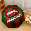 South Sydney Rabbitohs Druck Auto 8?Rippen Faltbarer Regenschirm Windbeständig Leicht Automatischer Regenschirm Für Tägliche Reisen