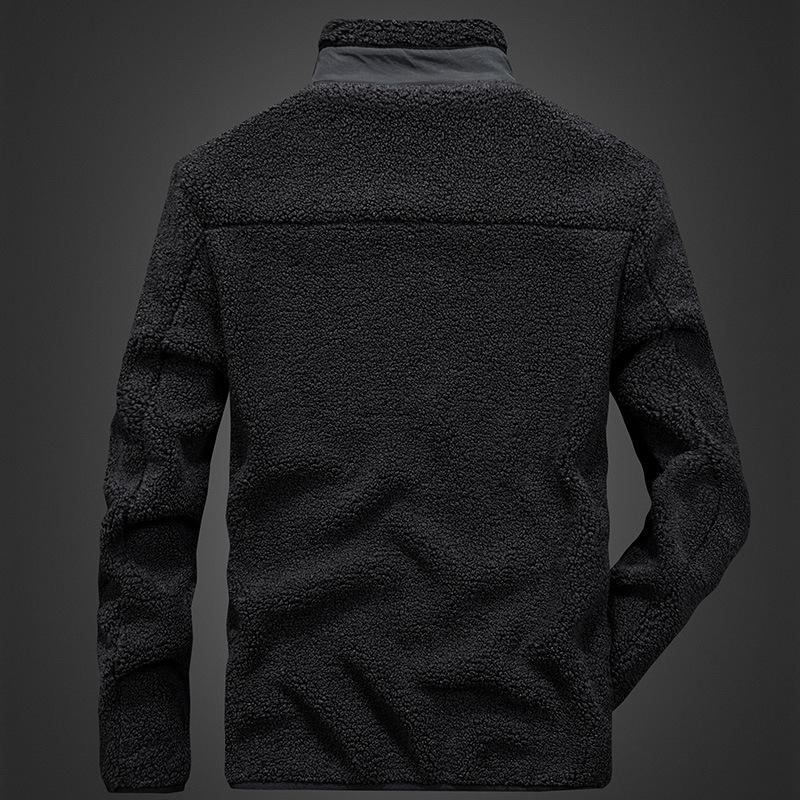 Veste polaire pour homme, sweat-shirt en polaire pour sports de plein air, ample, épais, chaud, en velours, automne et hiver, tendance