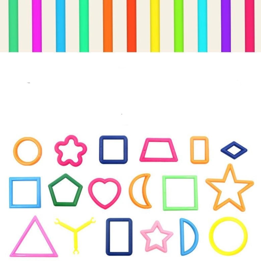 Kids DIY Straw Building Blocks, STEM Educational Magic Sticks, Creative Interlocking Construction Toys for Toddlers