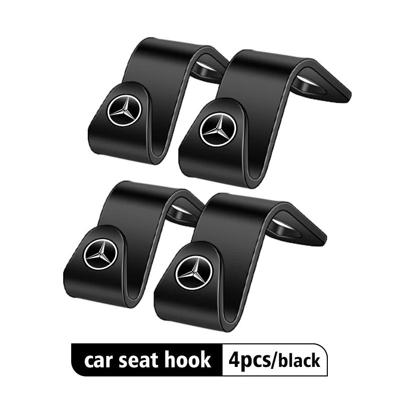 2pcs Car Headrest Hook Storage Hanger Back Seat Organizer Holder For Mercedes Benz AMG A C E S G Class W201 W210 W108 W204 W205