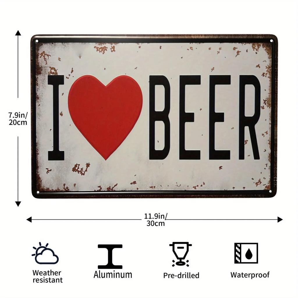 FJ Vintage Bar Signs Bar Decor Funny Bar Open Metal Signs for Home Bar Man Cave Decor Signs 20x30 Cm Retro Bar Metal Iron Signs