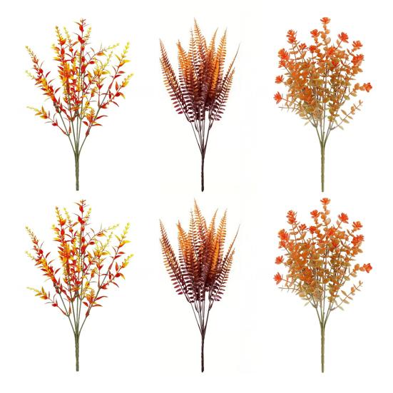 Autumn Artificial Flowers Outdoor Fake Plants UV Resistant Faux Flower In Bulk for Hanging Planters Porch Garden Vase Window Box