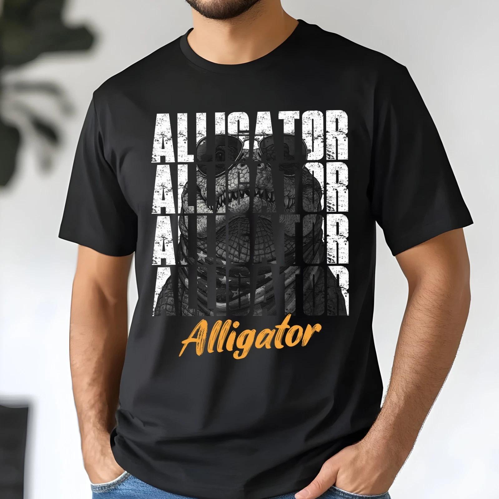 Alligator T Shirt - Funny Gator Slogan Florida US Flag Gifts Unisex classic tee 3XL