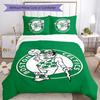 3-teiliges Boston Celtics Design Bettwäsche-Set - HD-bedruckte Bettwäsche mit 1 Bettbezug und 2 Kissenbezügen - Perfekt für die Dekoration zu Hause und im Studentenwohnheim