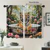 2pcs Curtains,Vibrant Watercolor Tiger Curtain Decorative Drapes for Living Room with Rod Pocket, Machine Washable, Fade Resista