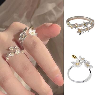Flower Open Ring Adjustable Ring