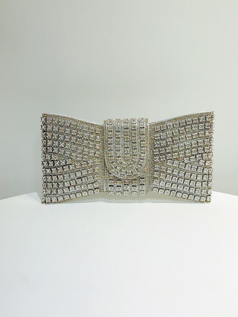 Vintage European-American Diamond Clutch: High-End, One-Shoulder Crossbody Bag for Elegant Evenings