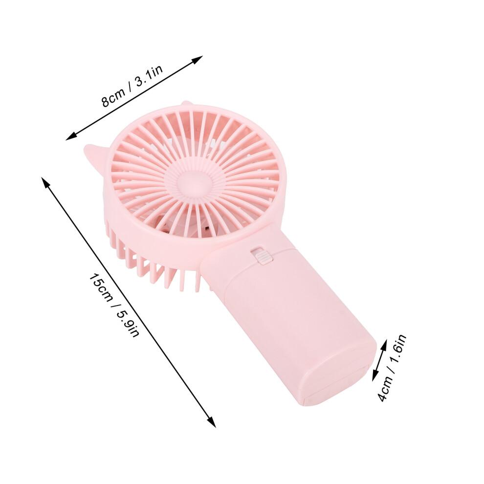 Mini Pink Handheld Fan – Portable, Quiet, 15x8x4cm
