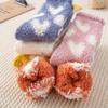 5/10 Pairs Casual Autumn Winter Thickened Socks for Women with Coral Fleece No Shedding Home Warmth Mid Calf Length Simple Heart Shaped Sleep Socks