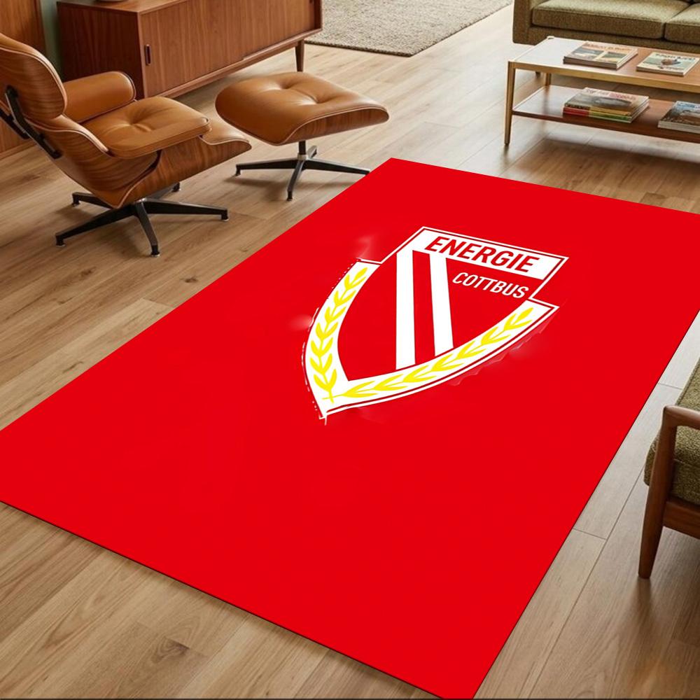 Fc Energie Cottbus Floor Rug Office Rug Perfect for Entryway Balcony Foyer Dining Room Antislip Carpet Anime Office Decor Birthday Christmas Gift