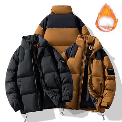 Men's Cotton Coat Autumn and Winter New Thickened Casual Couple's Cotton Coat Stand Collar Fashionable Cotton Jacket