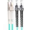 SAMZHE LC-ST OM3 Multimode Duplex Armored Fiber Optic Patch Cable