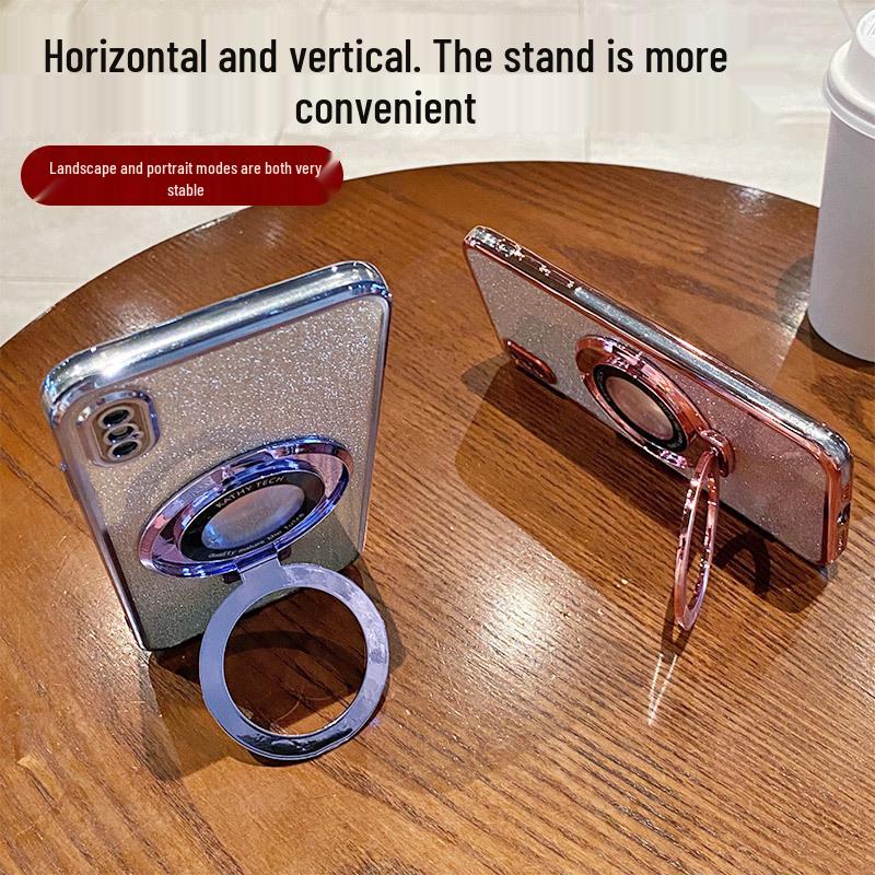 Motorola G85/E32 Glitzer Magnetständer Handyhülle, Galvanisierte Weiche Hülle für G70/G42 DGE 30.