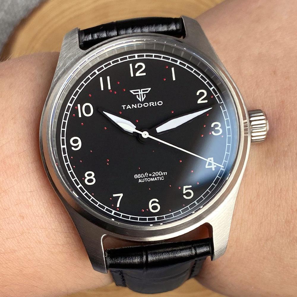 Tandorio Brushed 39mm Pilot Miyota 8215