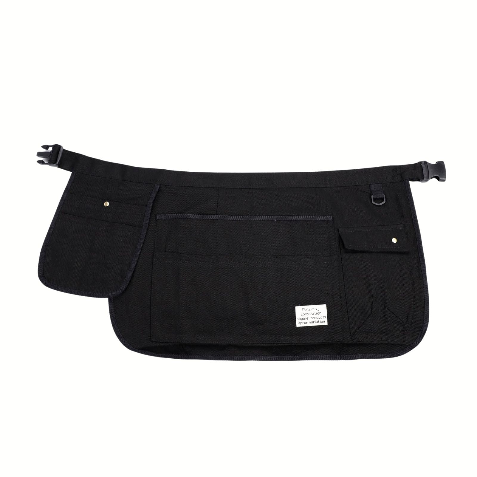 

[lala mix] Plain Canvas Apron, Short Length, for Gardening, Work, Commercial Use, DIY, Outdoor Activities, Camping, Cafes, Food Service, Cooking, Meal